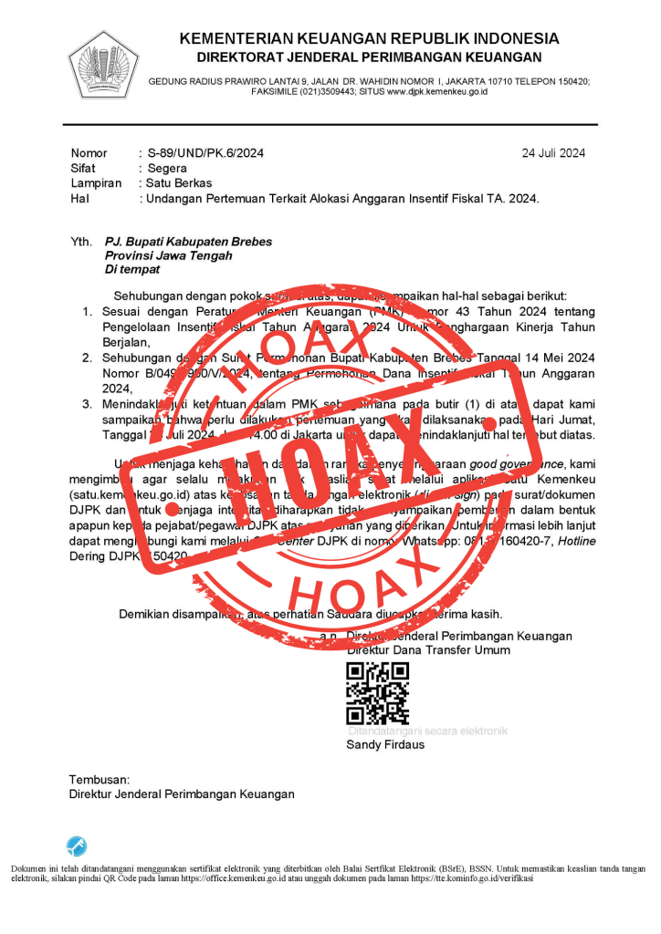 Surat palsu S-89